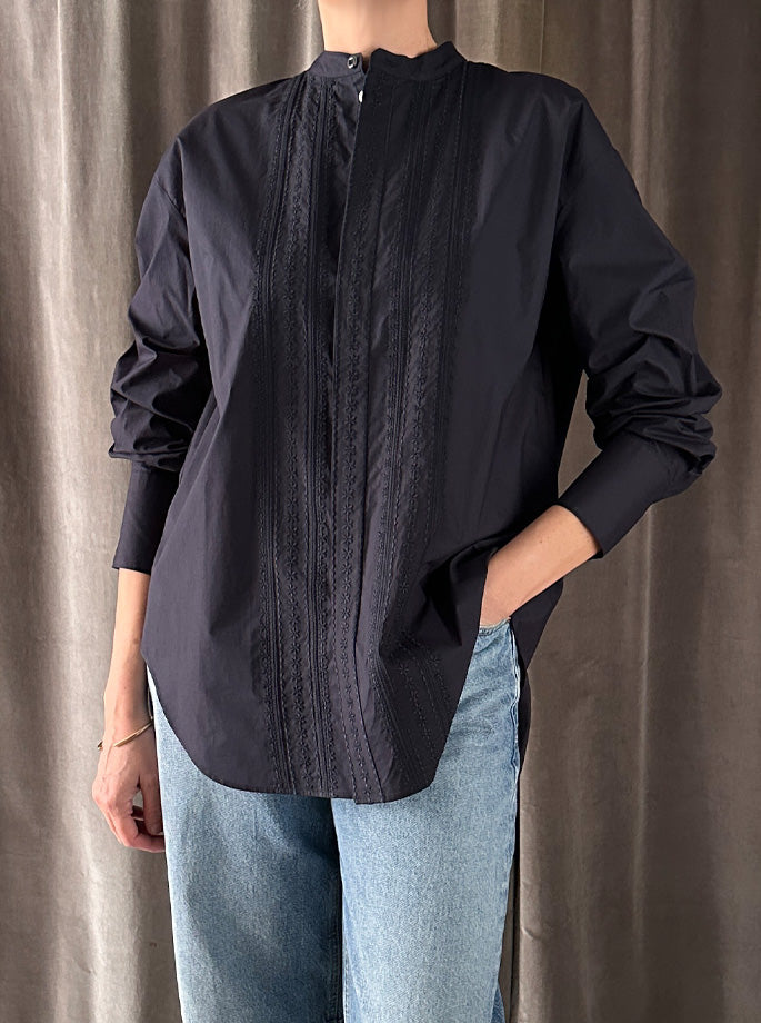 Forte Forte - My Shirt 14840 Les Fleurs Midniight