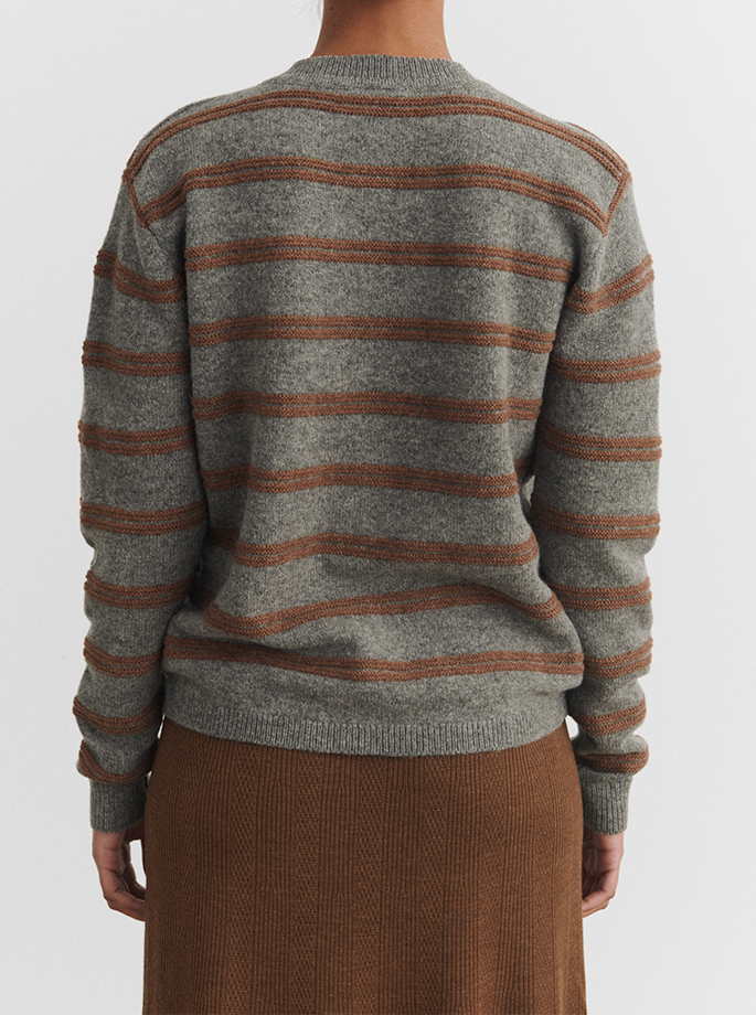 Fub - Lambswool Cardigan steel melange/hazel melange