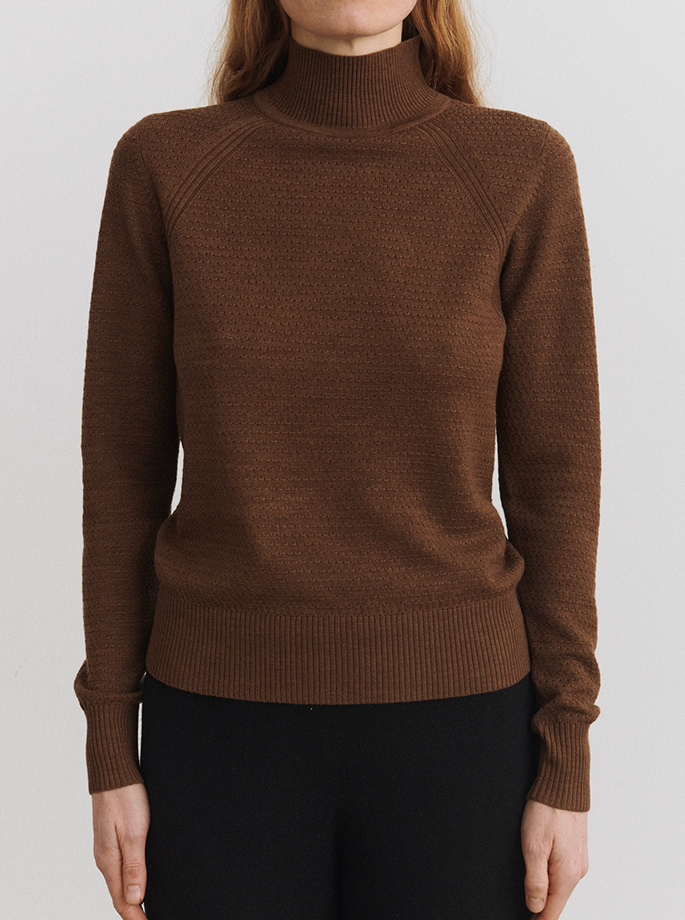 Fub - Turtleneck Strik hazel melange