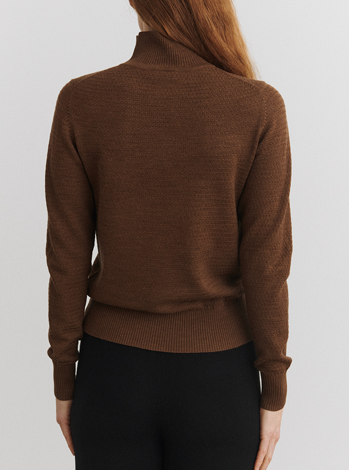 Fub - Turtleneck Strik hazel melange