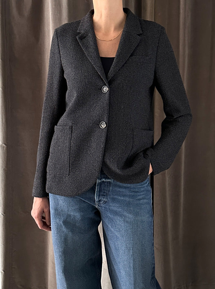 Harris Wharf - Bicolour Frisé Blazer Charcoal