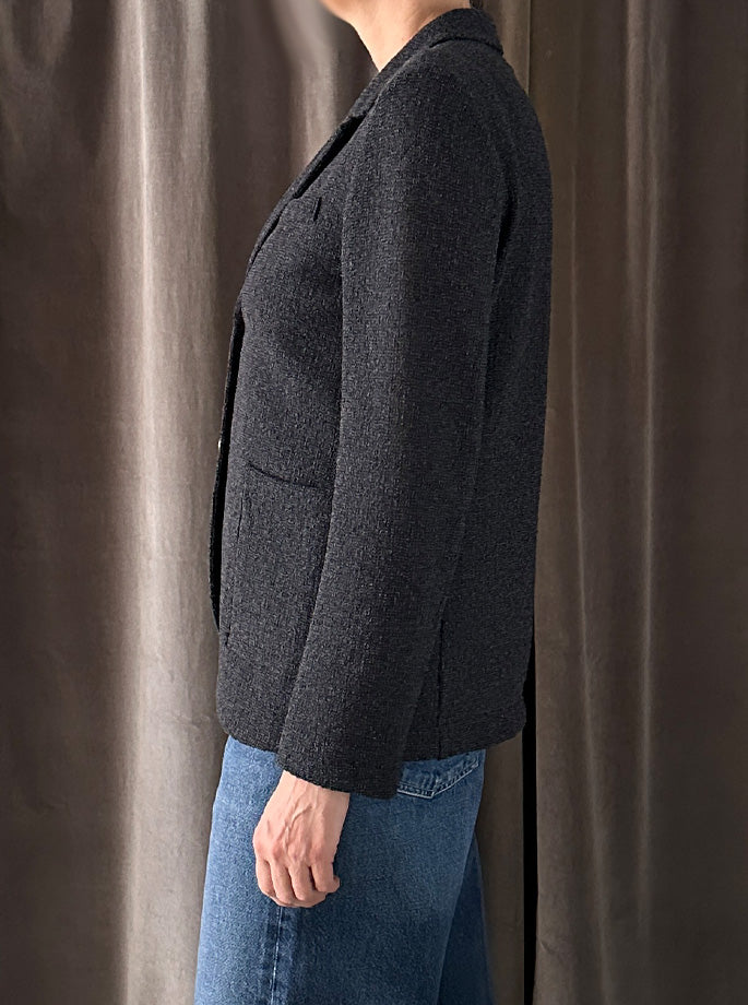 Harris Wharf - Bicolour Frisé Blazer Charcoal