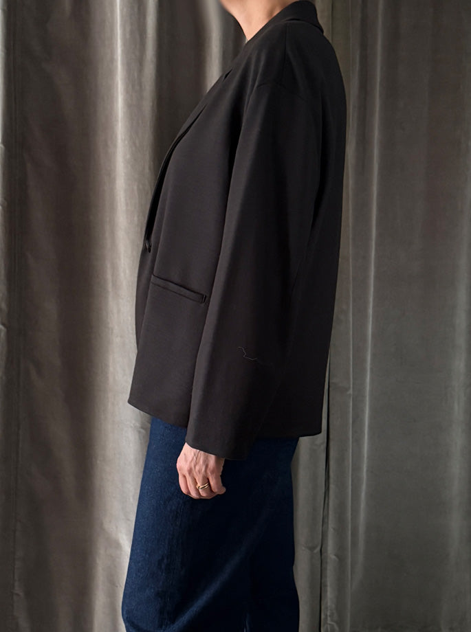 Harris Wharf - Blazer i merino brun