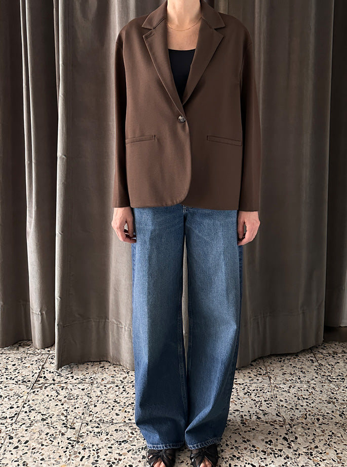 Harris Wharf - Loro Piana Blazer Dark Brown