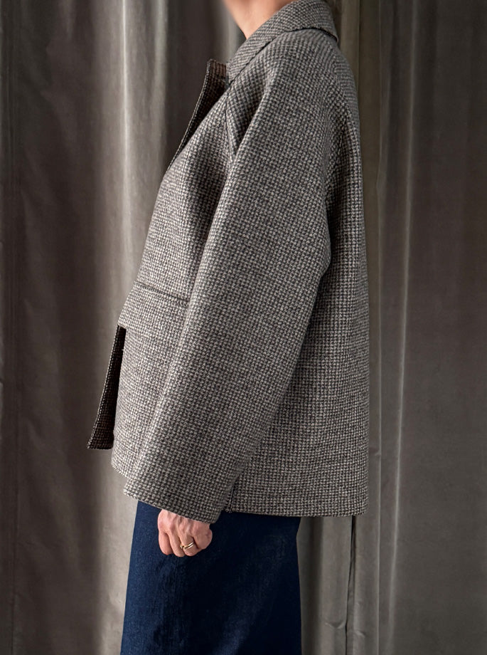 Harris Wharf - Raglan jakke i cashmere blend