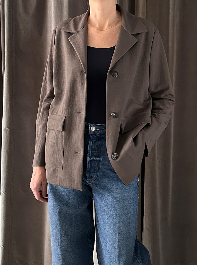 Harris Wharf - Sarafi Jakke Ebony Grey