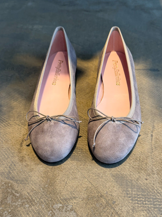 Pretty Ballerinas - grå ruskind