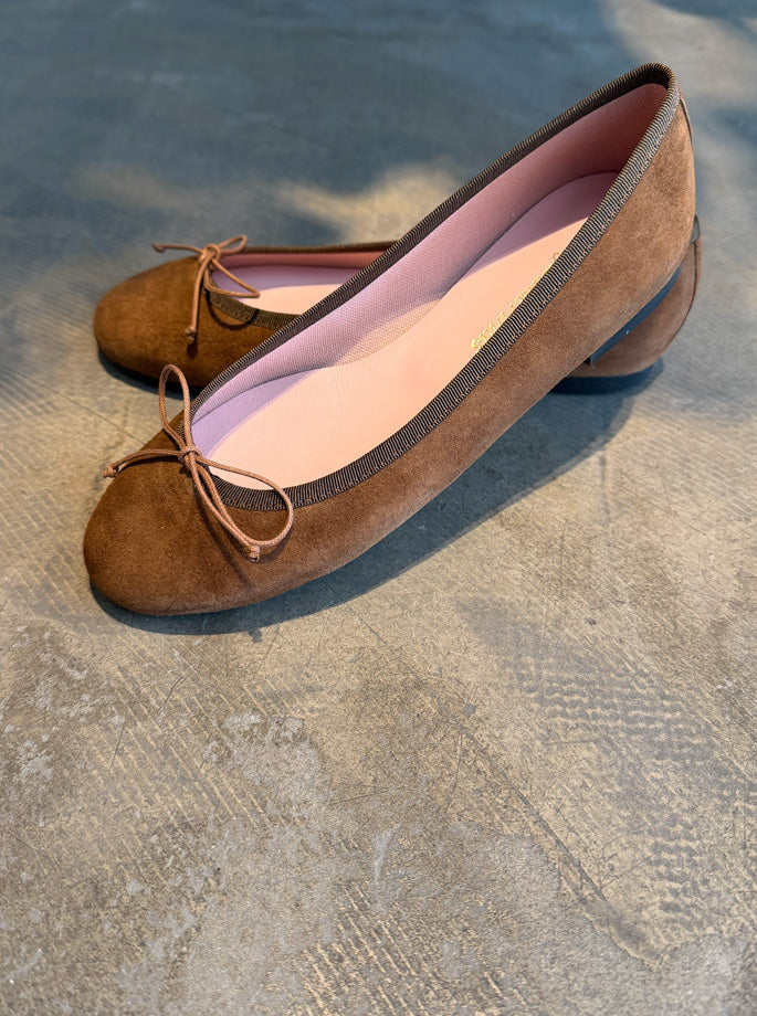 Pretty Ballerinas - brun ruskind