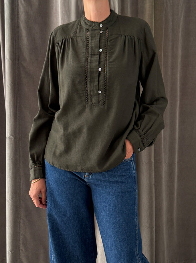 Pomandere - 9508p Skjorte forest green