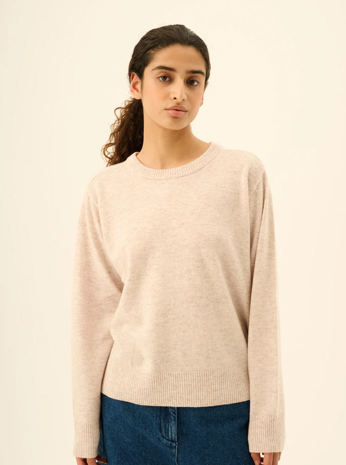 Rue de Tokyo - Karrie Merino Strik beige melange
