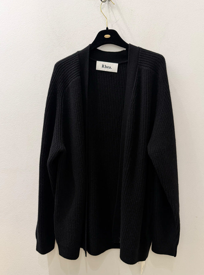 Rhea - Rib Cardigan Wool & Cashmere sort