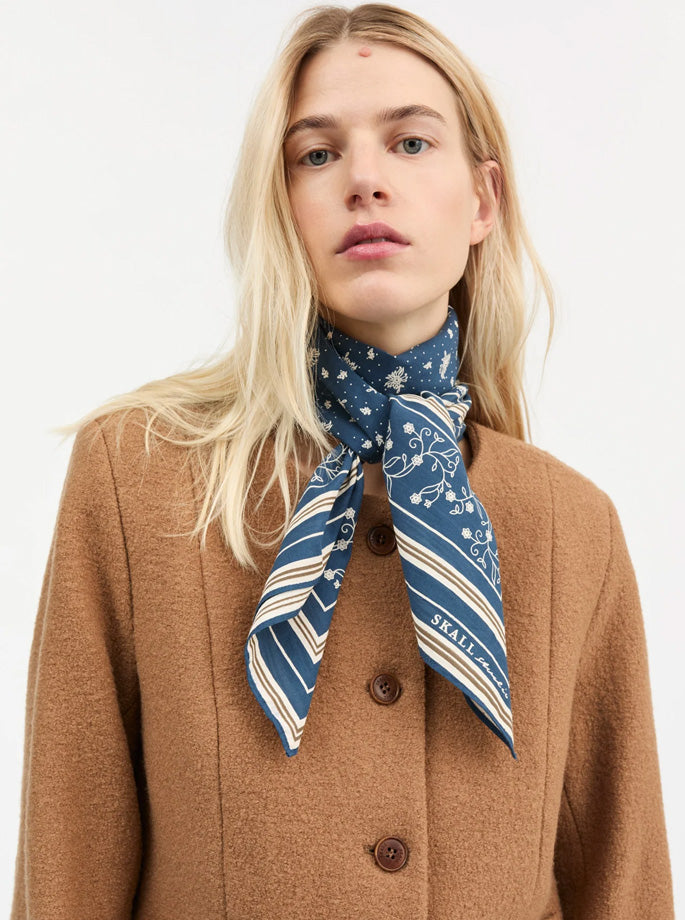 Skall Studio - classic scarf dark navy