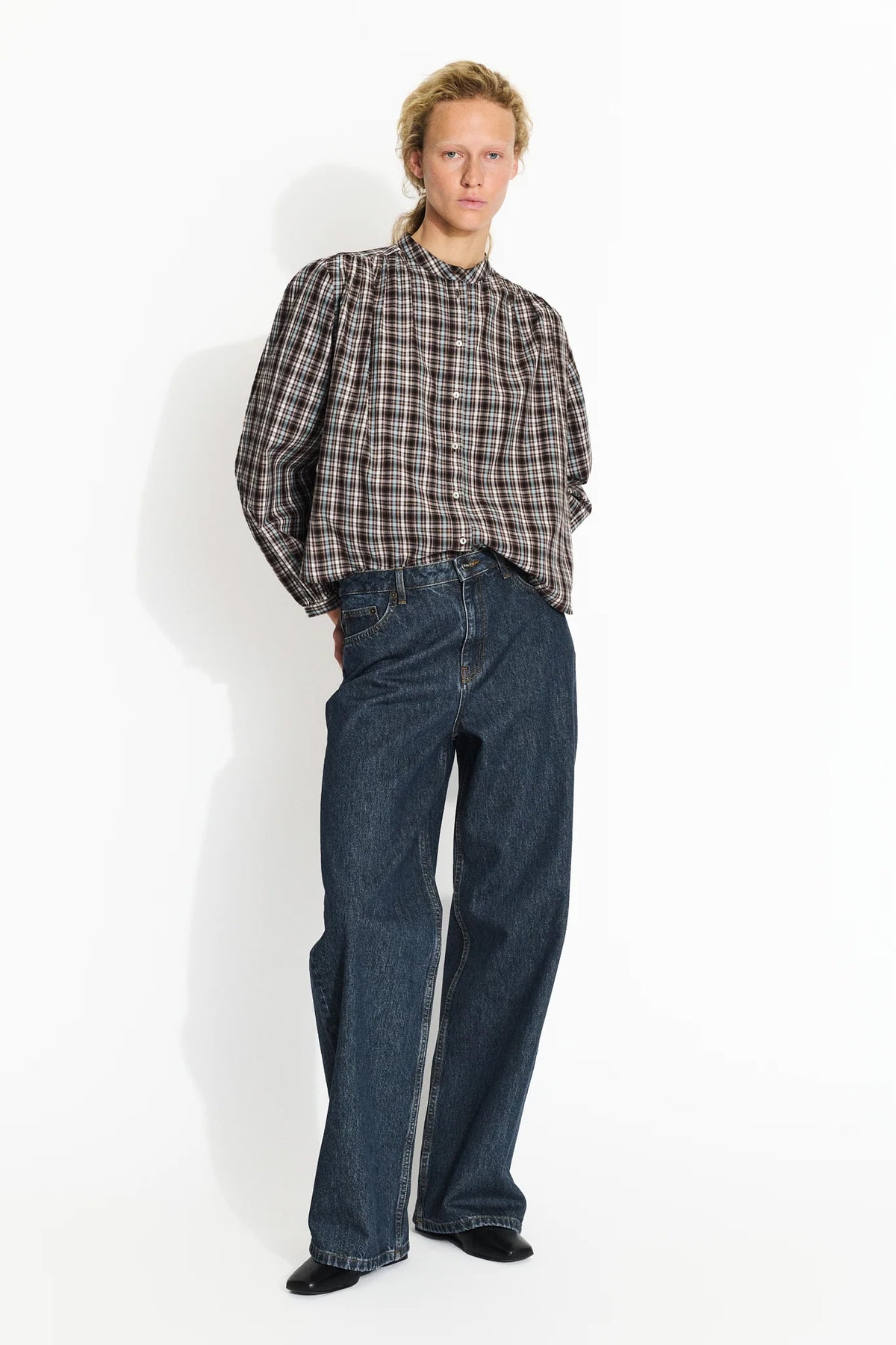 Skall Studio - Ritu Skjorte brown/blue ternet