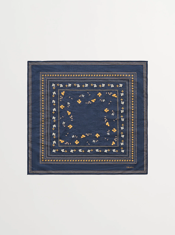 Skall Studio - floral scarf navy