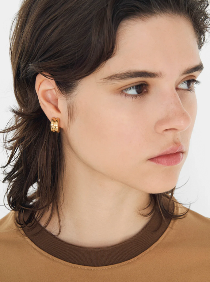 Trine Tuxen - Imprint hoops forgyldt