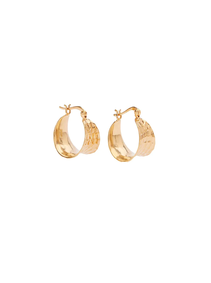 Pico - Cleo Hoop Øreringe Guld Petit - 24 karat forgyldt messing - ES Webshop