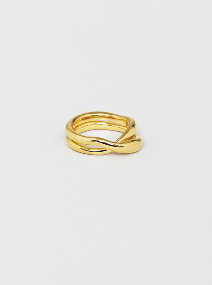 Trine Tuxen - Cecilia Ring - 925 sterling sølv, med 14K guldbelægning - ES Webshop