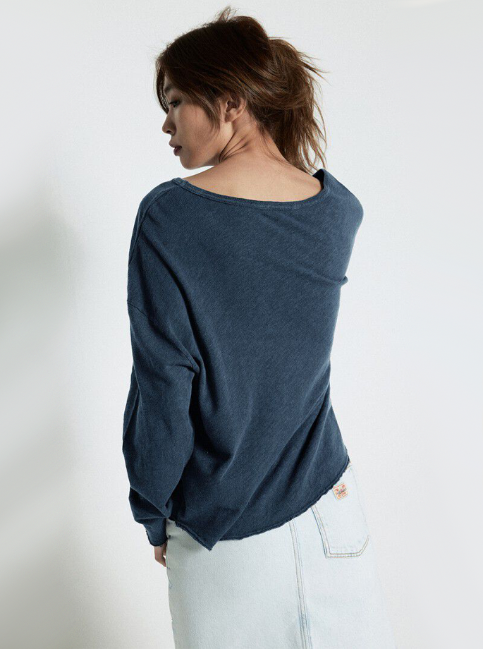 American Vintage - Sonoma Bluse Navy Blue Vintage