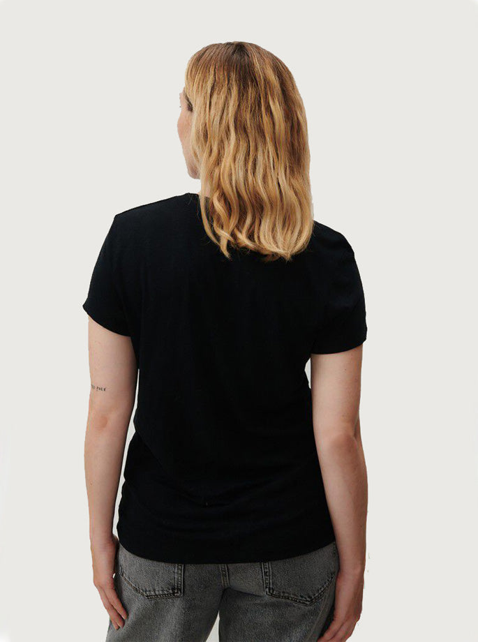 American Vintage - Jacksonville T shirt Noir - Organic Fashion - ES Webshop