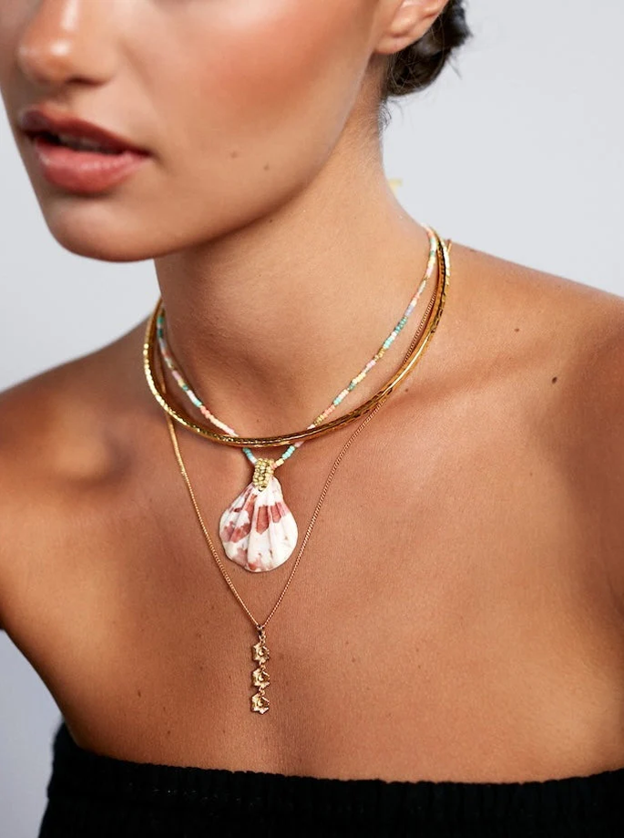 Anni Lu - Triple Sun Halskæde Guld