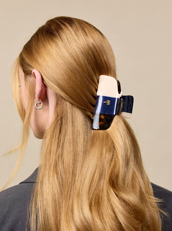 Fan Palm - Hårklemme Indigo Blaze