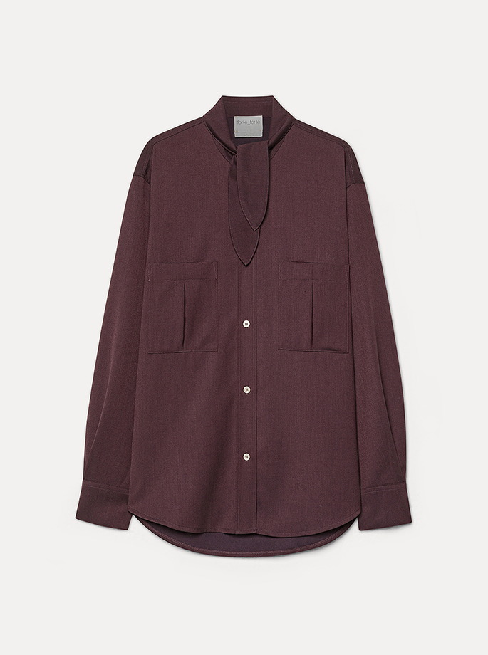 Forte Forte - Poudre Shirt bordeaux