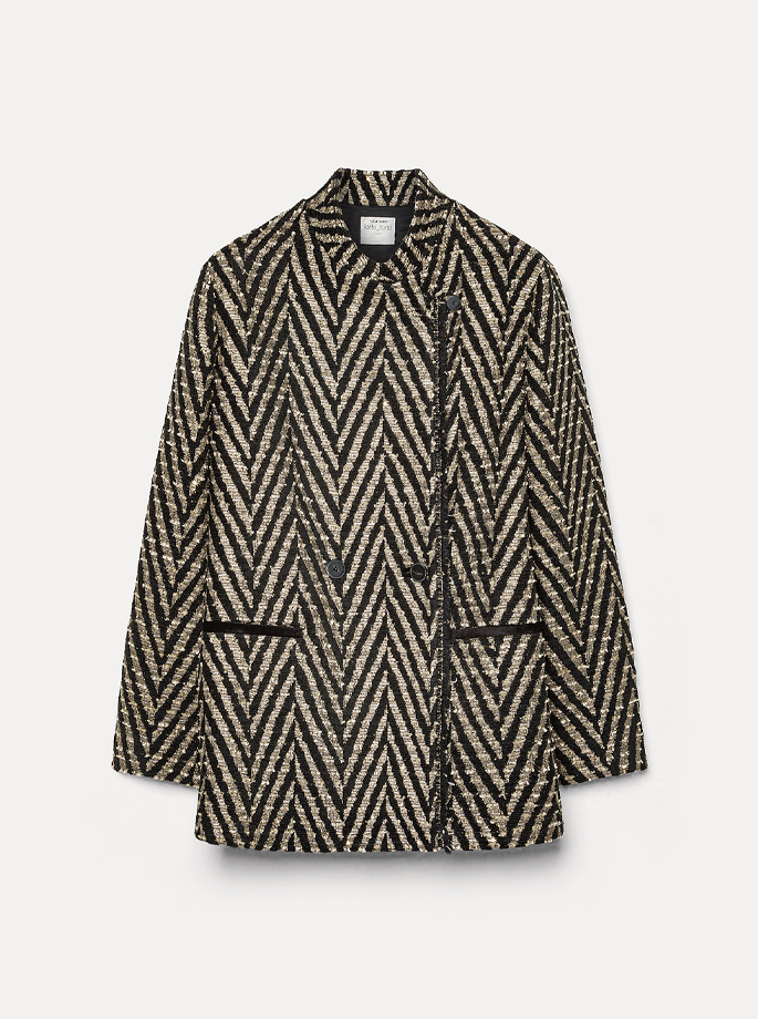 Forte Forte - My Jacket Chevron Jacquard Nero