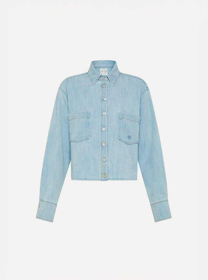 Forte Forte - My Shirt Denim Calvary Cropped Bleach