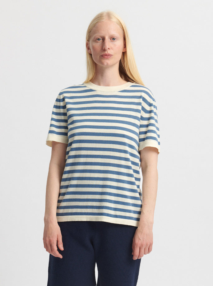 Fub - Classic Tee Ecru/Washed indigo