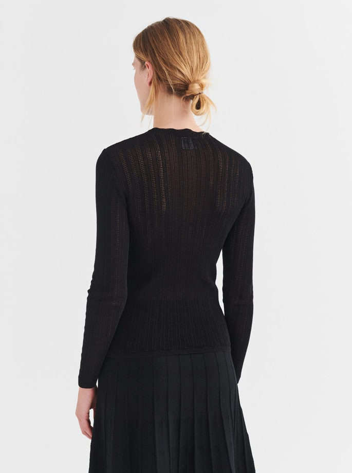 Fub - High Twist Top langærmet Sort