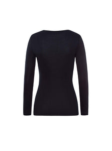 Hanro - Langærmet Cotton Seamless Bluse Sort - Organic Fashion - ES Webshop