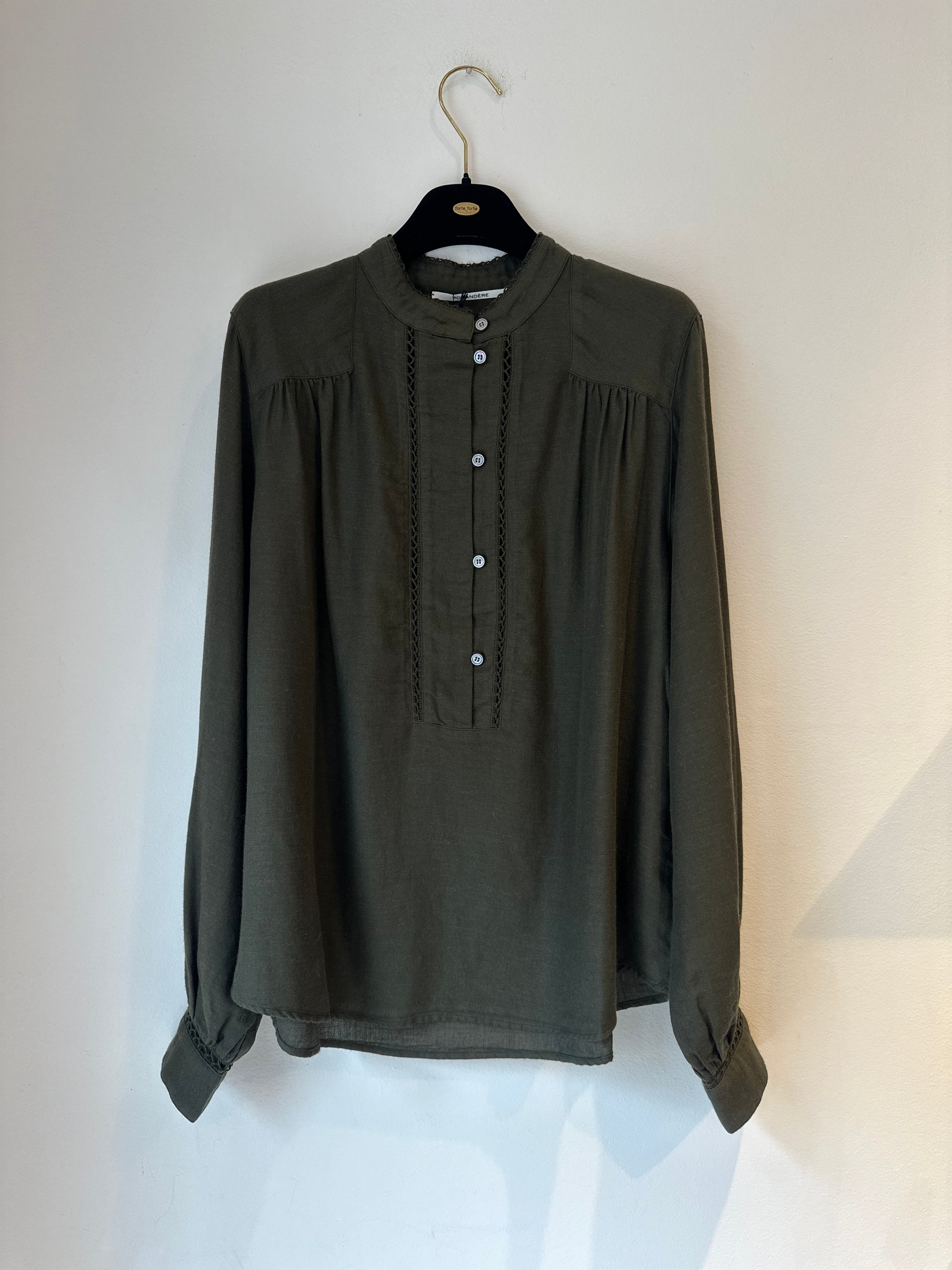 Pomandere - 9508p Skjorte forest green