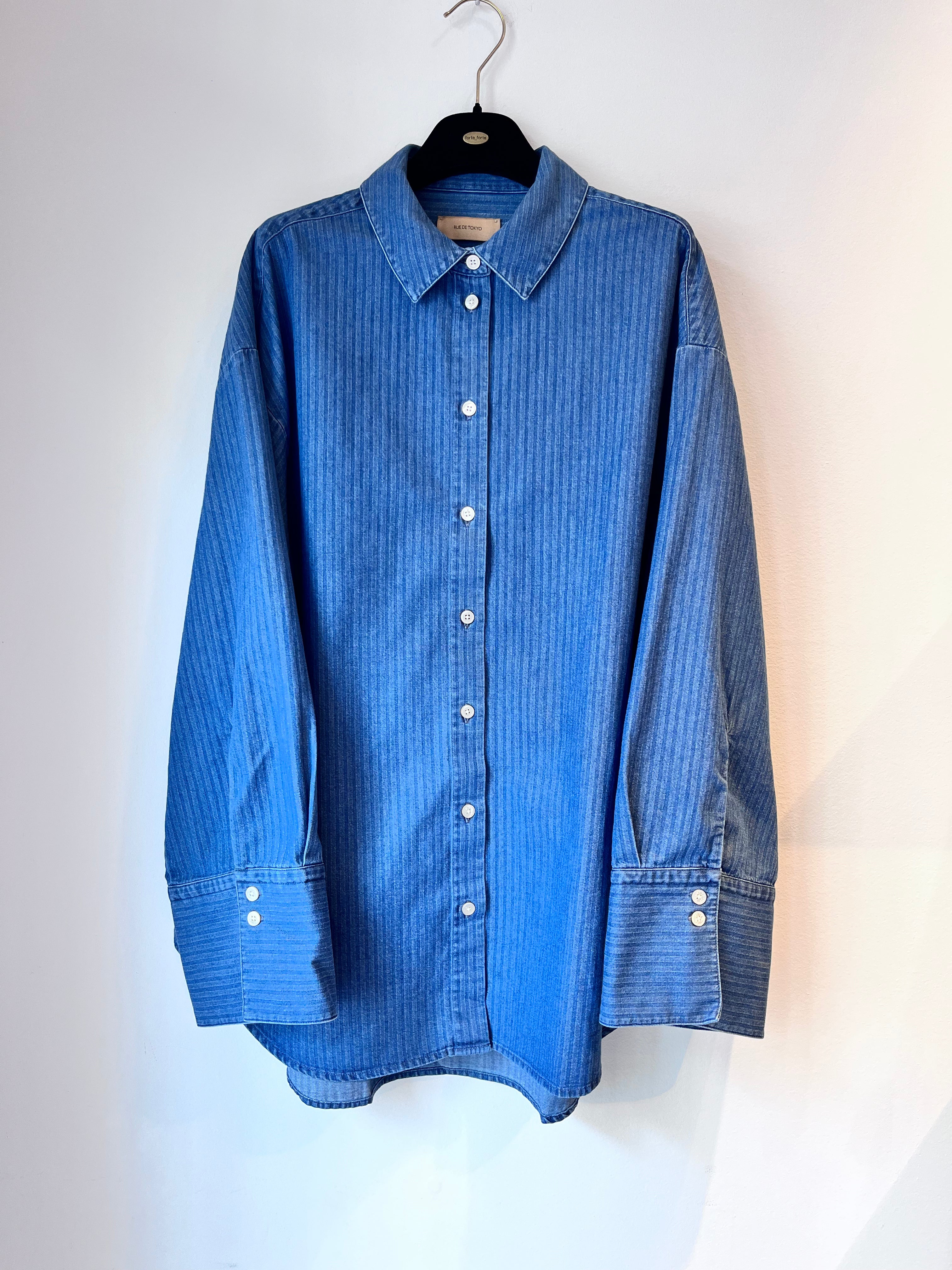 Rue De Tokyo - Sumiko Skjorte Striped Denim