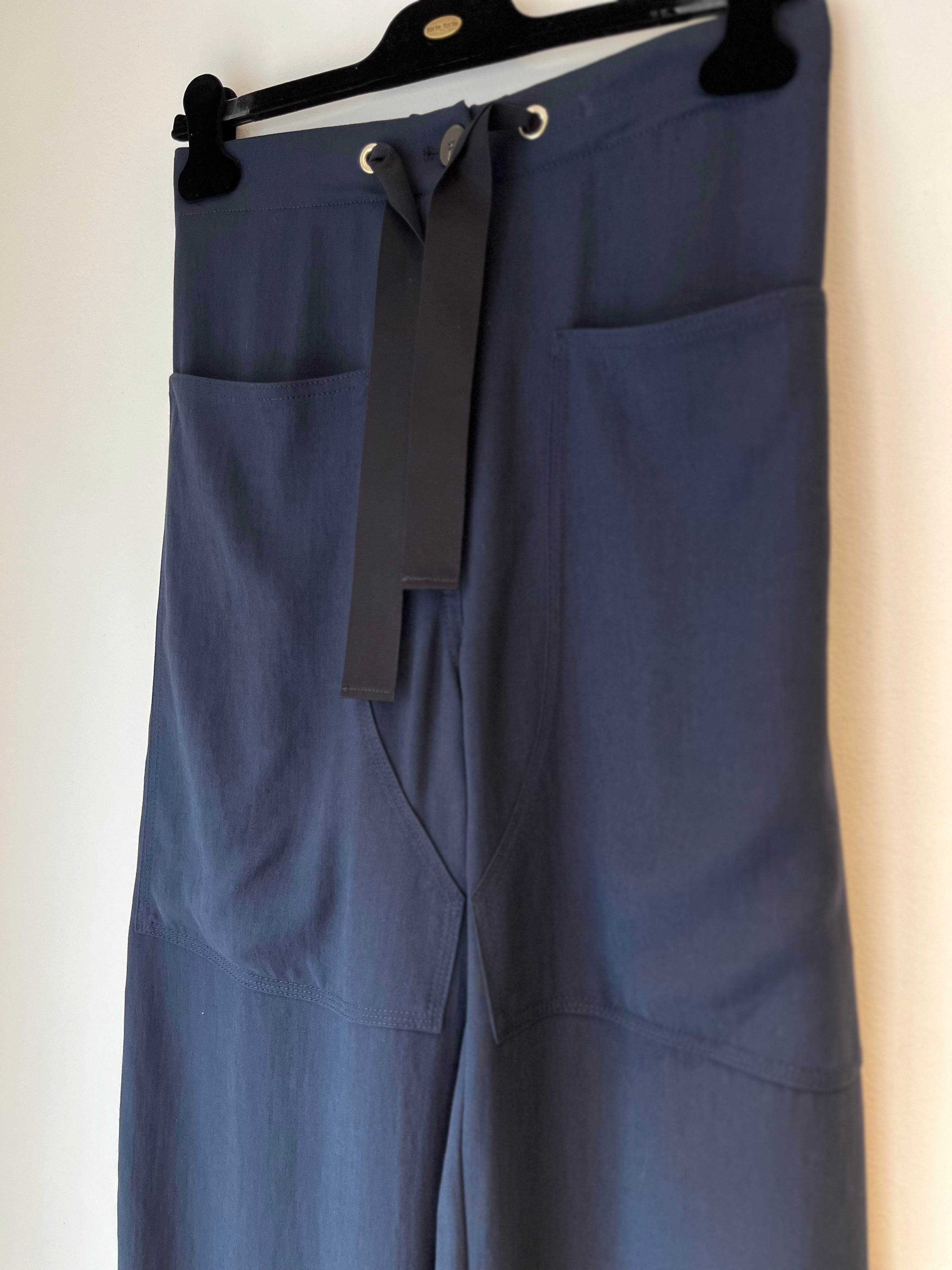 Forte Forte - My Pants Fluid Slubbed Canvas Cargo Notte