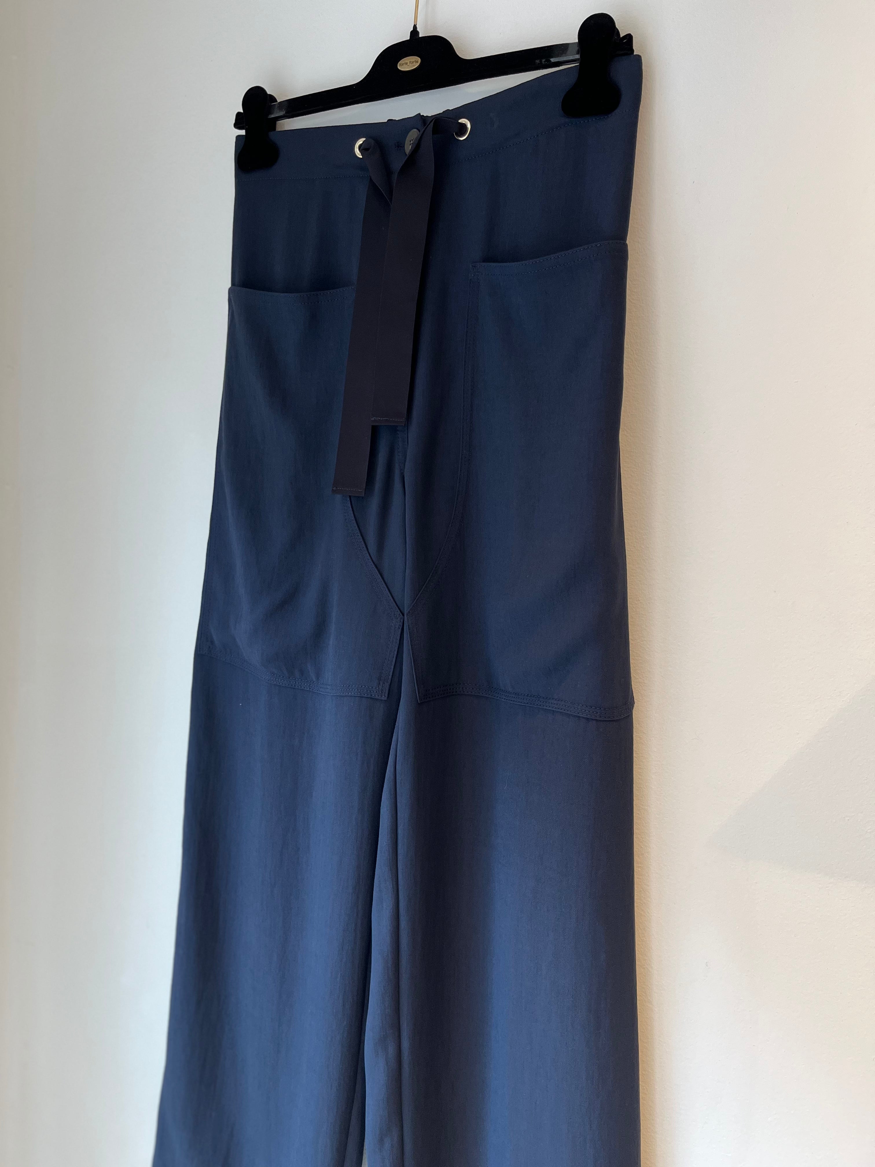 Forte Forte - My Pants Fluid Slubbed Canvas Cargo Notte