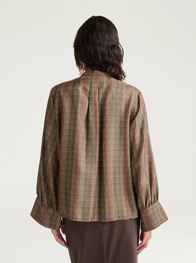 Momoni - Lucy Skjorte Marrone Multicolor