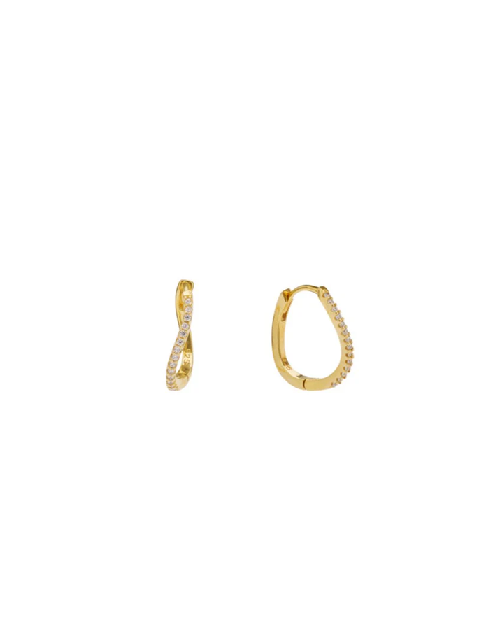 Pico - Amelia Petit Crystal Hoops Light Rose