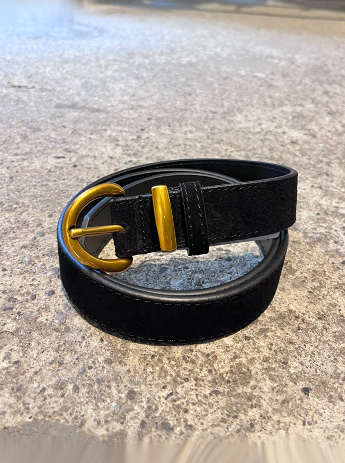 Plisse - Romal Bælte Sort