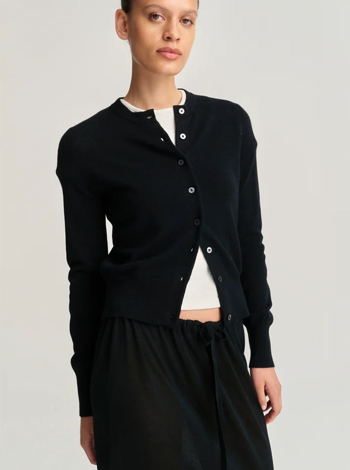 Rhea - Cardigan Wool Cashmere sort