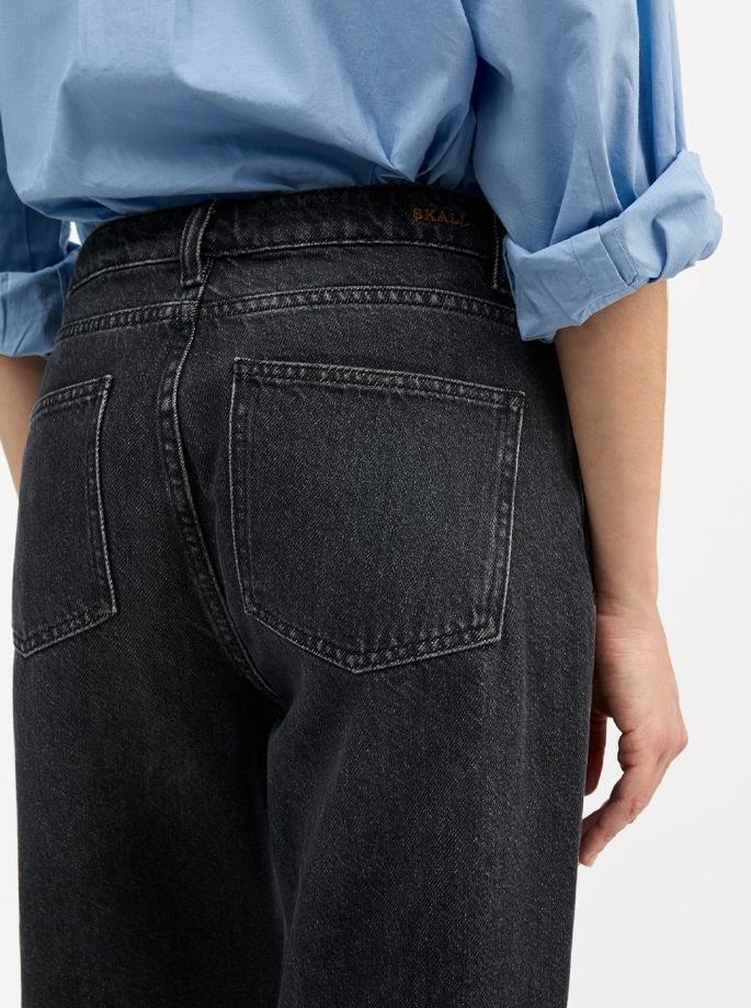 Skall - Allison Cropped Jeans Vintage Washed Black