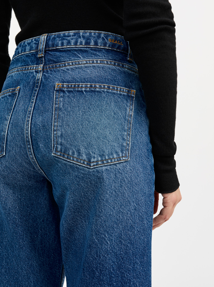 Skall - Allison Cropped Jeans Vintage Washed Blue