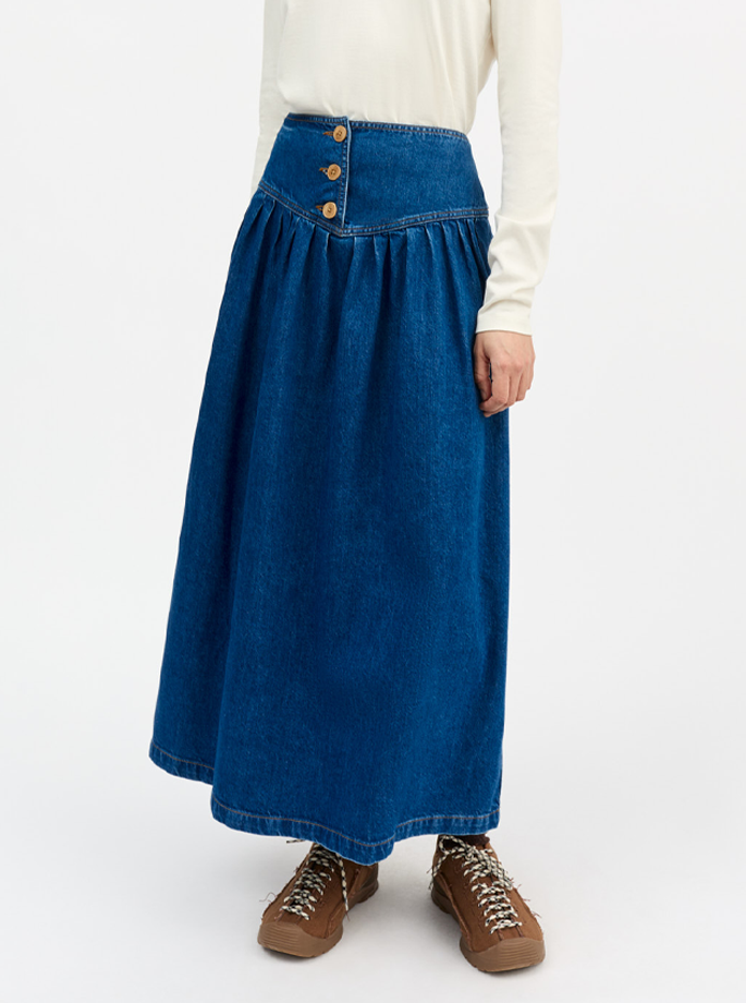 Skall - Dolly Nederdel Vintage Washed Blue