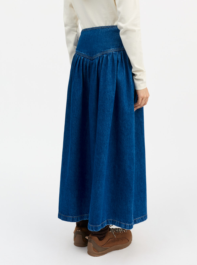 Skall - Dolly Nederdel Vintage Washed Blue