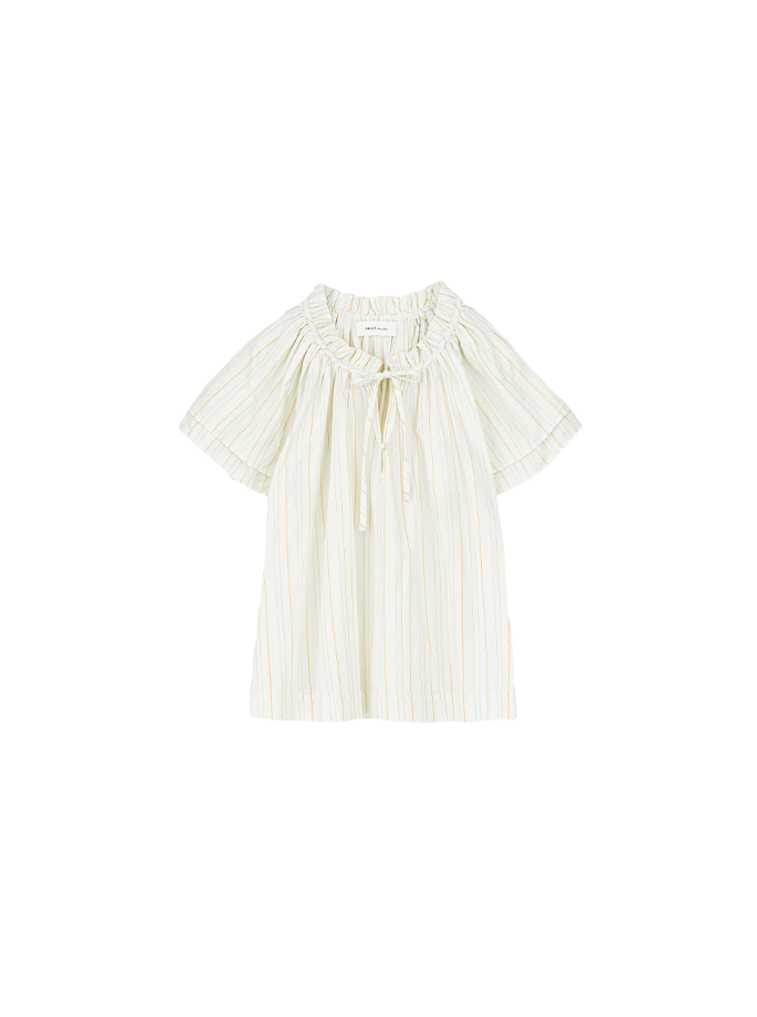 Skall Studio - Grace Blouse White/Yellow Dobby Stripe