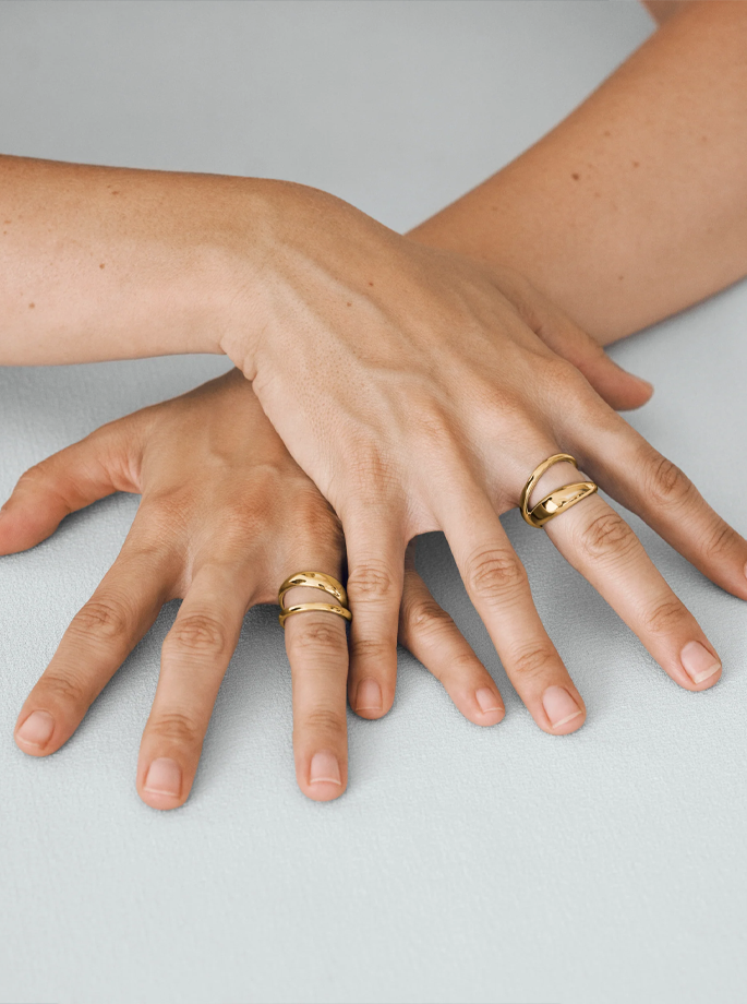 Trine Tuxen - Loop Ring forgyldt sterlingsølv