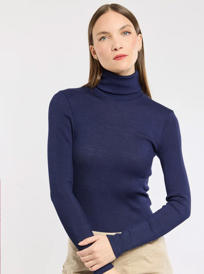 Armor Lux - L/S Turtleneck Indaco Navy