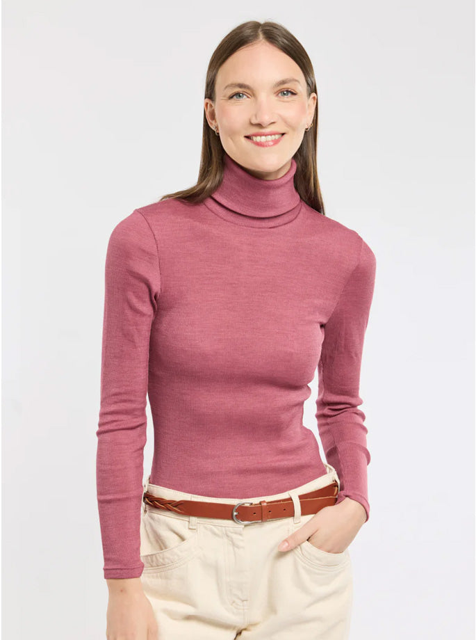 Armor Lux - L/S Turtleneck Flamingo