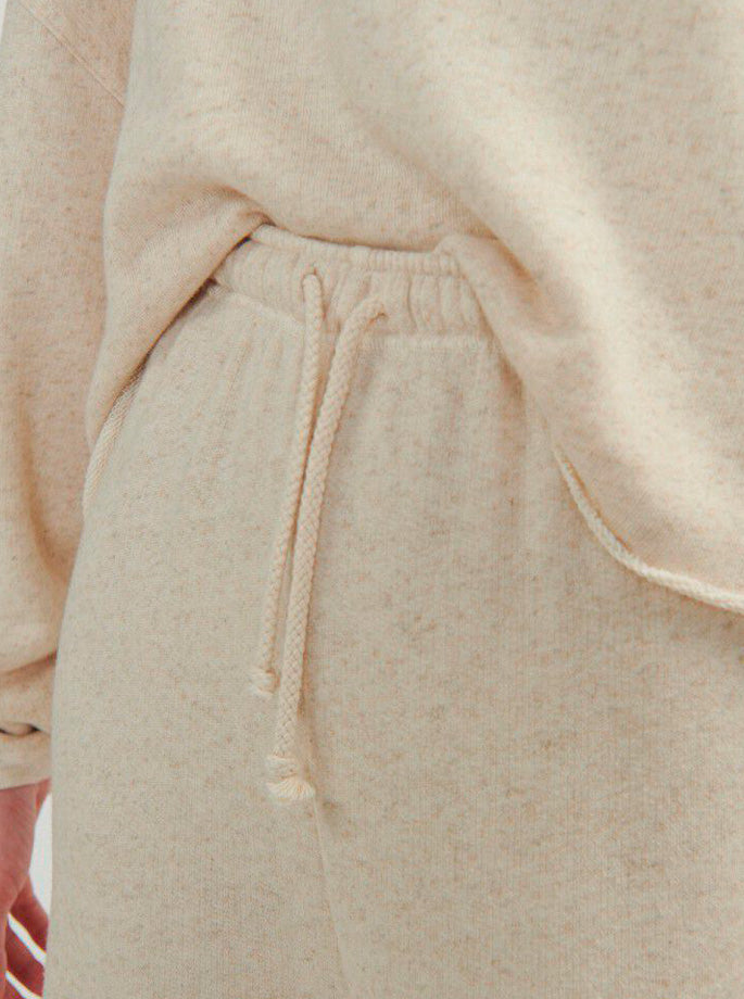 American Vintage - Itonay Sweatpants Ecru Melange - Organic Fashion - ES Webshop