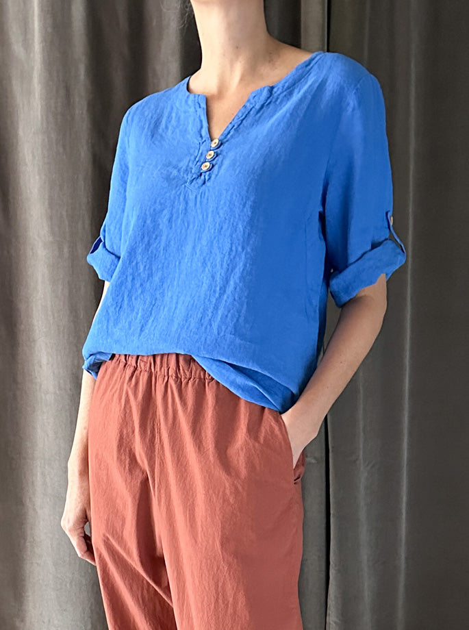Armor Lux - Kortærmet Top Blue Saphir