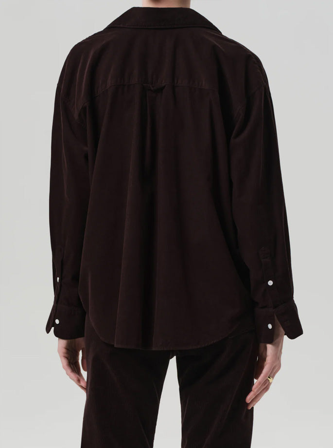 Citizens of Humanity - Kayla Shirt I fløjl - Brun